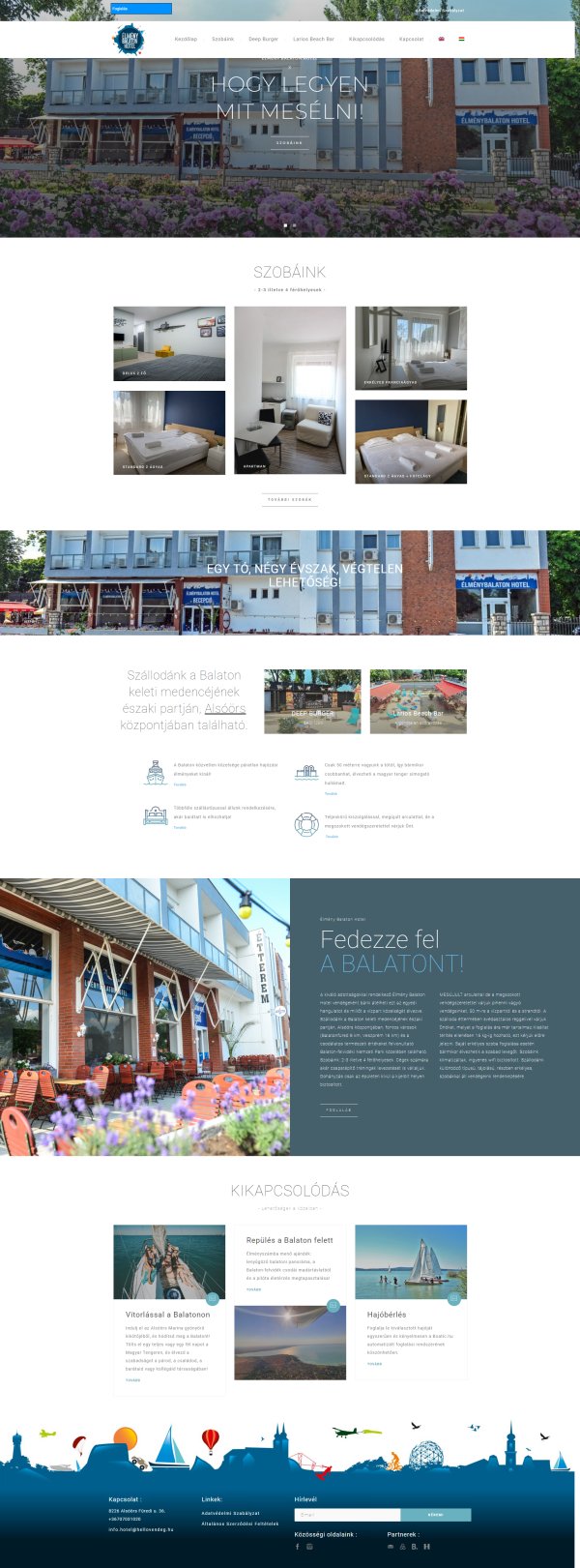 Weboldal készítés a Balaton Hotelnek